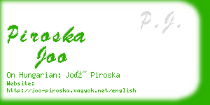 piroska joo business card